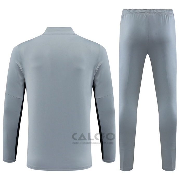 Tuta da Track di Felpa Paris Saint-Germain Jordan 2023-2024 Grigio